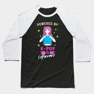 Manga Girl K-pop And Anime Fan Baseball T-Shirt